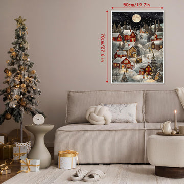 Snowy Night Village Punti di puzzle 1000 pezzi